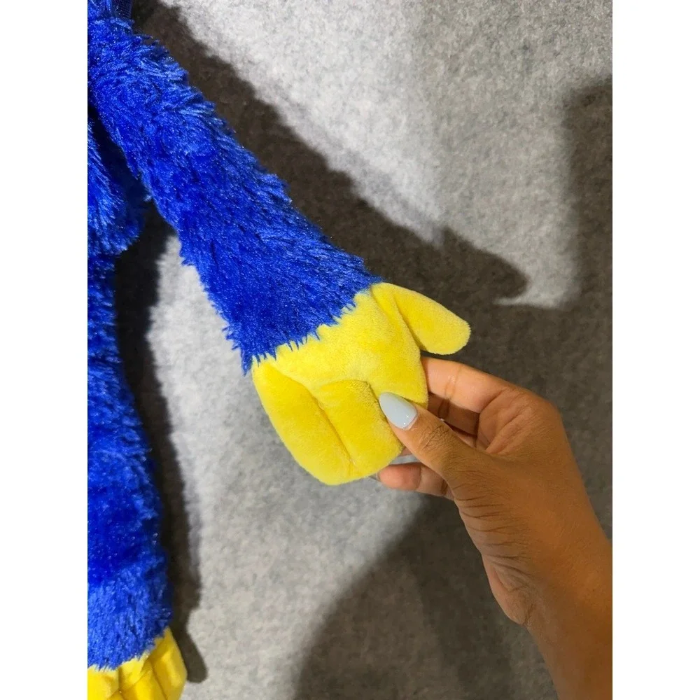 Poppy Playtime Huggy Wuggy Blue Plush Backpack Novelty Monster Bag 20 Inch